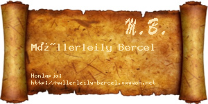 Müllerleily Bercel névjegykártya